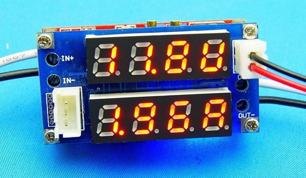 5A Adjustable Dual Colour CC/CV Display Step Down Moudul LED Panel Voltmeter