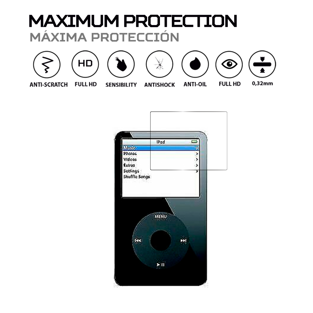 ANTISHOCK Screen protector for Apple iPod Classic 5