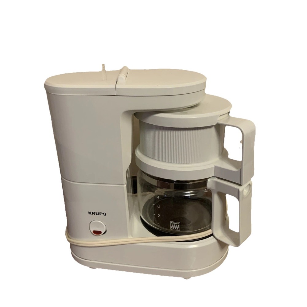 Krups Brewmaster Jr. Coffee Maker 4 cup Model 170 White EUC
