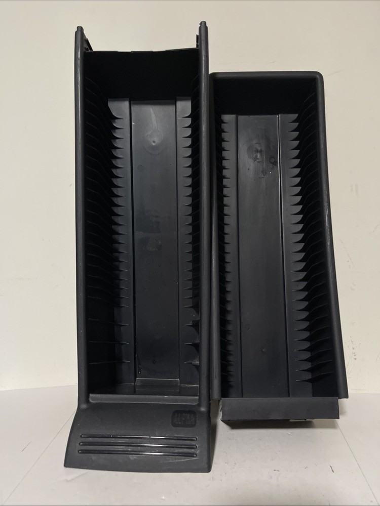 ALPHA 60 CD Black Storage Tower Rack Stand (Approximately 36" Height, 2-piece)