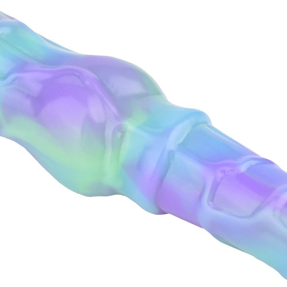 9.8" Slim Fantasy Monster Dildo Soft Silicone Suction Cup G-spot Long Anal Toy