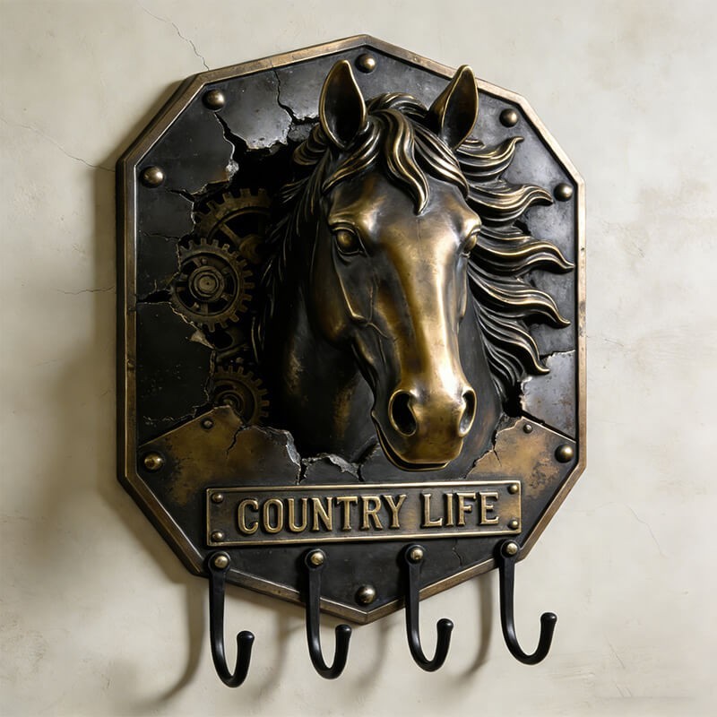 Personalized Horse Head Wall Hook key holder