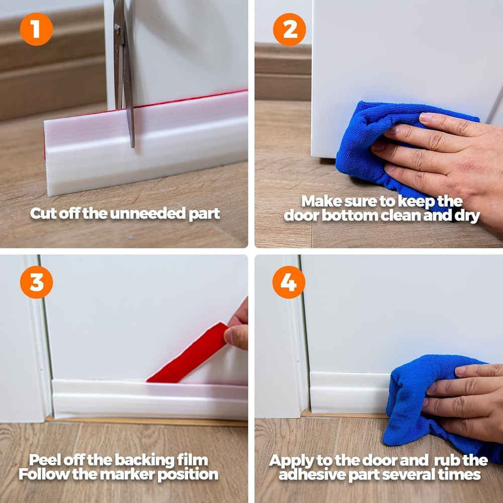 2 Pack Door Draft Stopper Sheets, Rolls & Strips under Door Draft Blocker Insula
