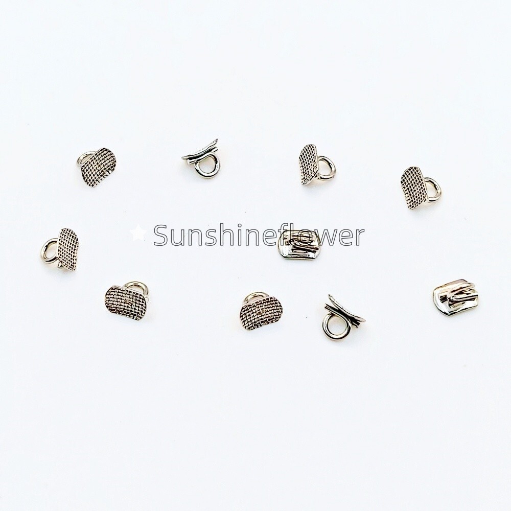 100 Pcs Dental Direct Bond Eyelets Rectangular Crimpable Hook Lingual Buttons