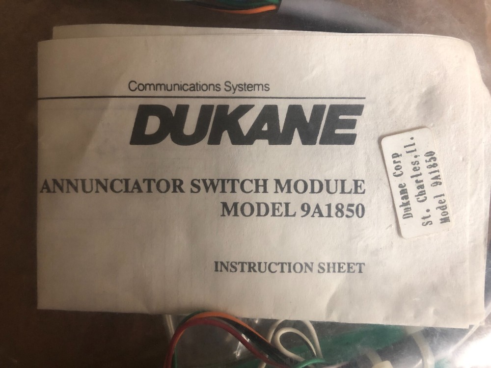 Dukane 9A1850 Annunciator Switch Module