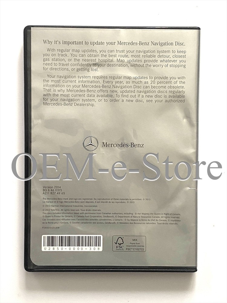 2004-2008 Mercedes E320 E350 E500 E550 E55 Navigation DVD US CAN Map 2014 Update