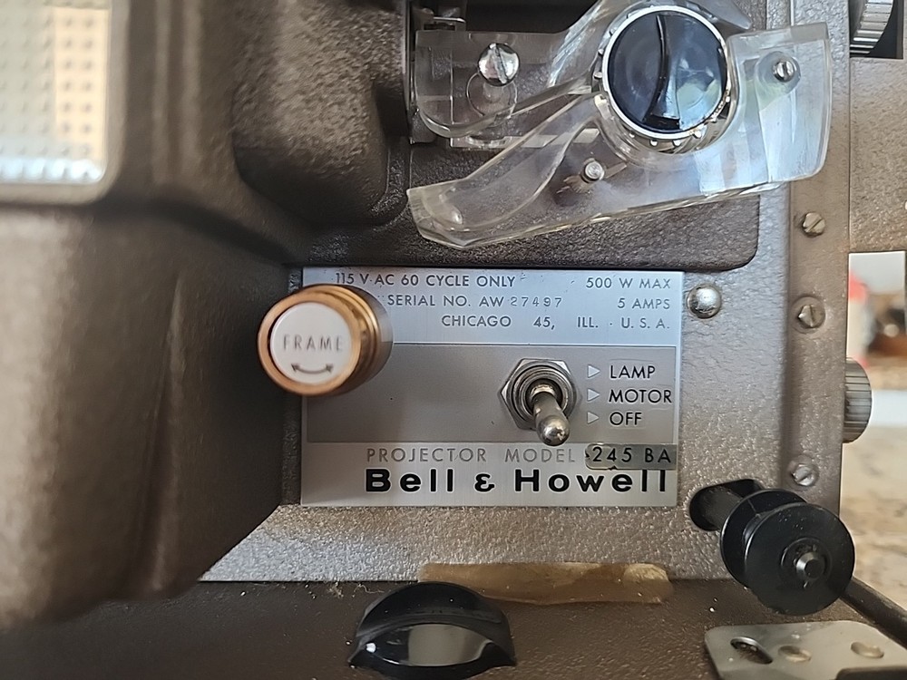 Bell & Howell Autoload Projector Standard 8mm Film Model 245BA - UNTESTED