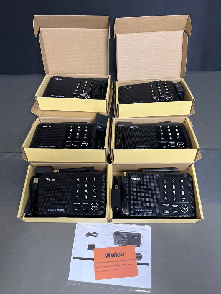 Wuloo Intercoms Wireless for Home 5280 Feet Range 10 Channel 3 Code, Wireless