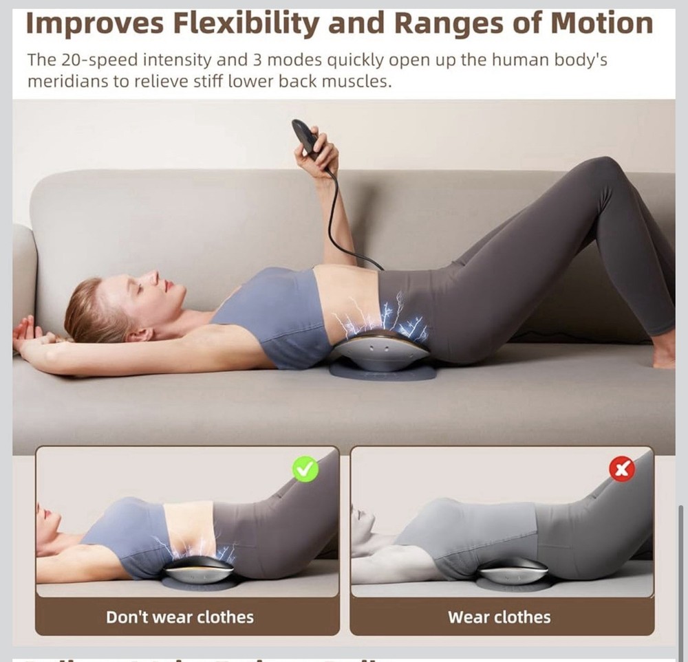 Electric Lumbar Traction Device, Multifunctional Back Traction Device with Dynam