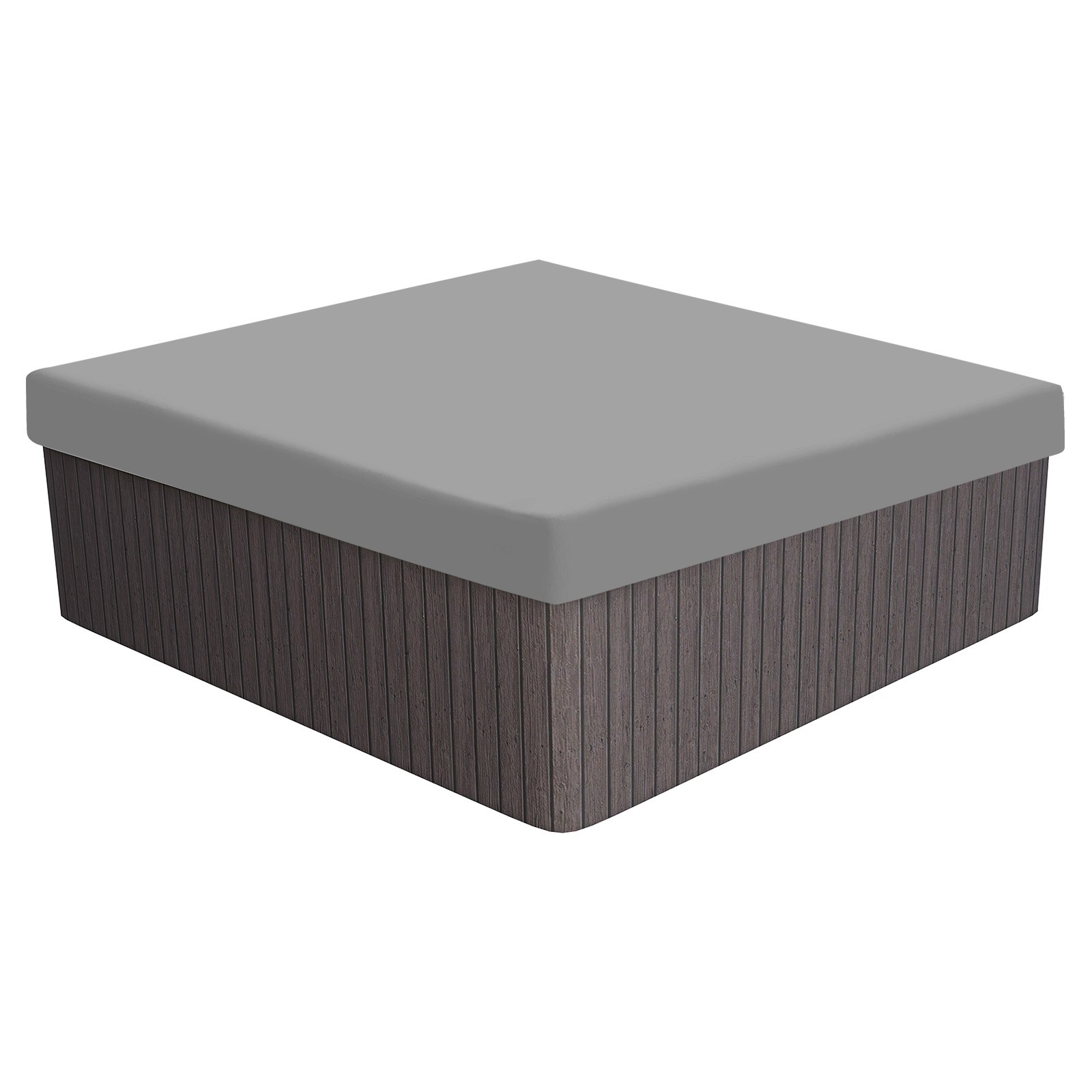 Square Hot Tub Cover 210D Oxford Waterproof SPA Cover Gray 85.8"x85.8"x11.8"