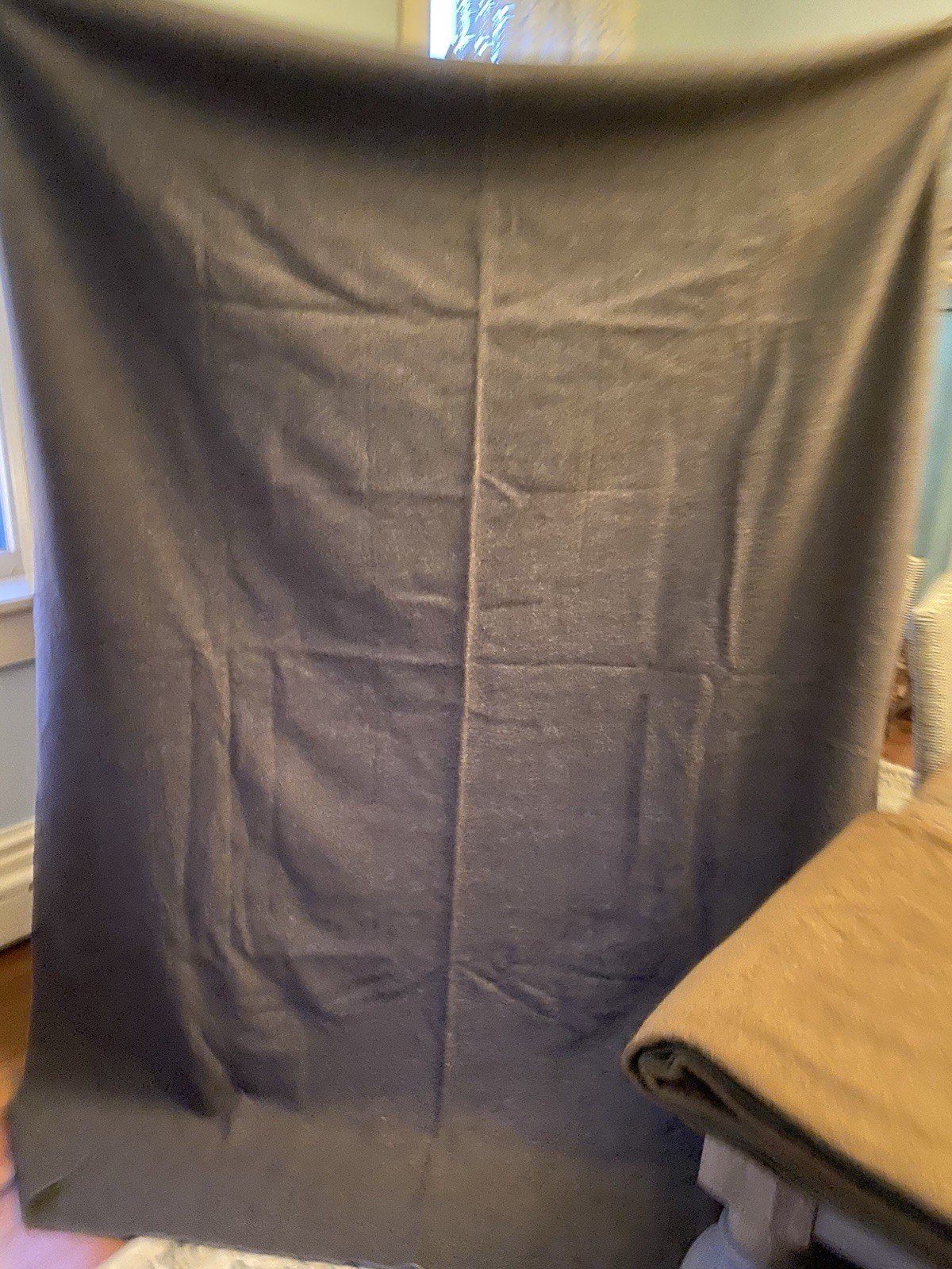 WW1 Dark Gray Wool Blanket Alexander Smith. & Sons 1918 Mint