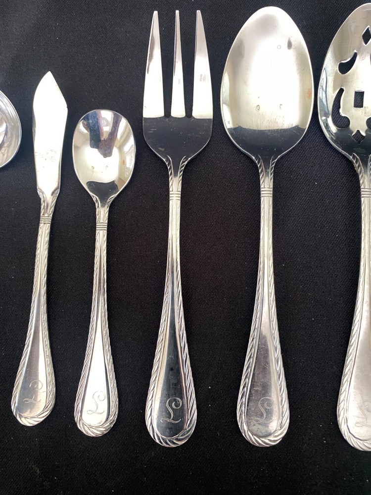 7 Cambridge stainless Flatware extra Serving pieces- Used