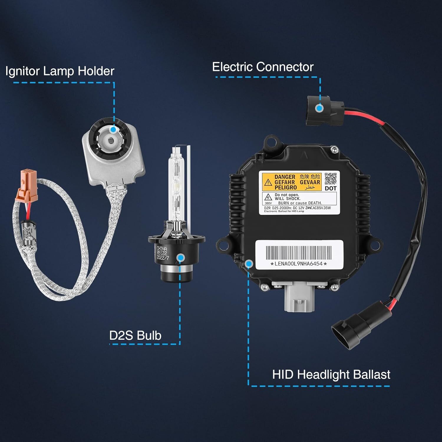 For 2007-2015 Infiniti G35 G37 Q40 Q50 Xenon Ballast Igniter HID D2S Bulb Kit