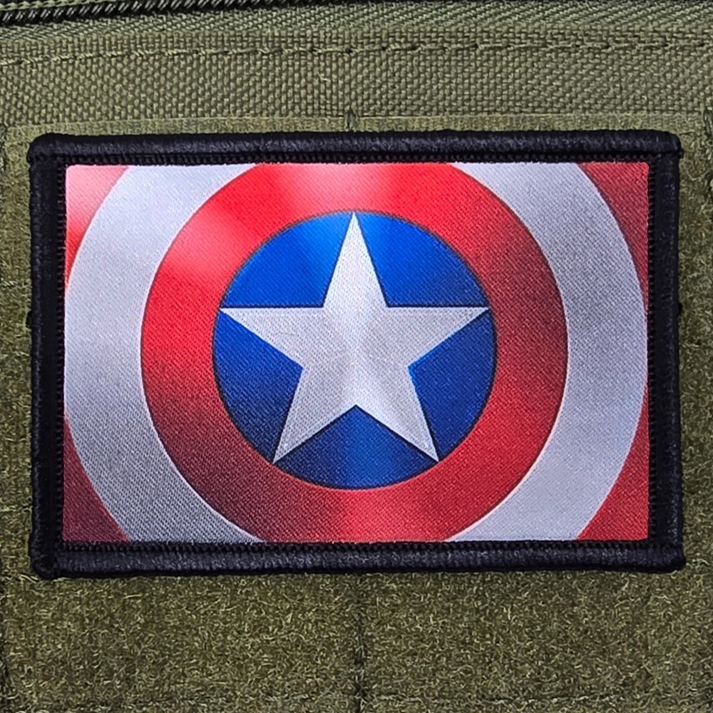 Hero Shield Patch Moral Tactical Meme Comic Army USA Flag Hook & Loop 3x2