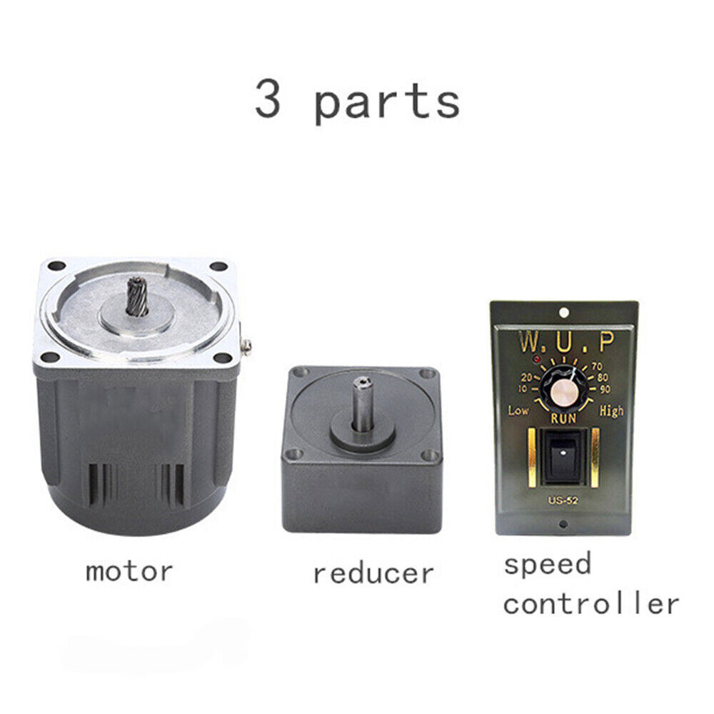 110V Single-Phase Electric Gear Motor Variable Speed Reducer Controller 0-90RPM