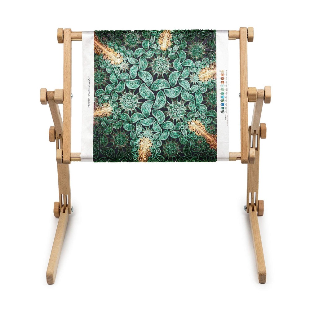 Needlework Table & Lap Hands-Free Stand, Adjustable Beech Wood Frame, Cross-Stit