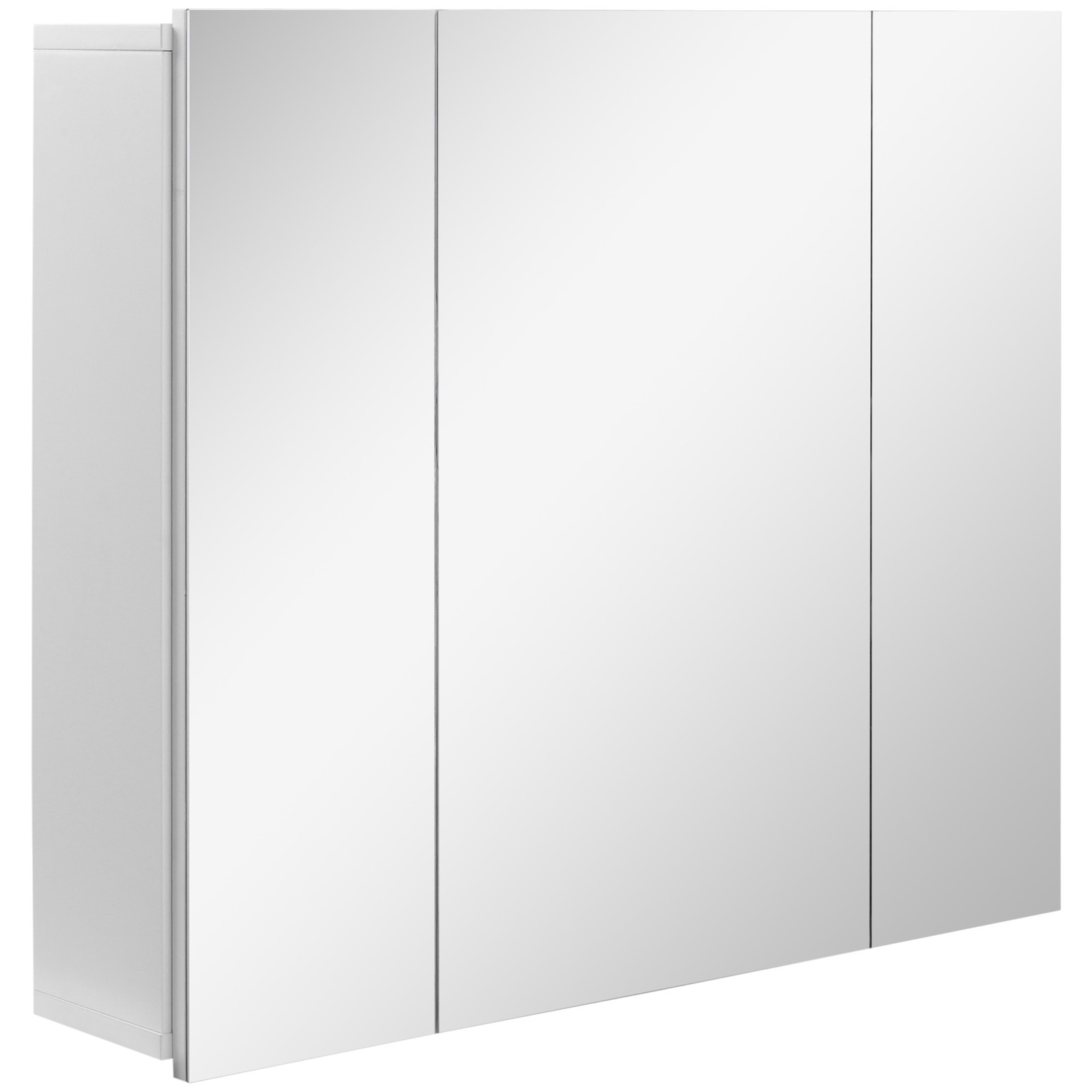 Wall-Mounted Mirror Medicine Cabinet for Bathroom 3-Door and Adjustable Shelves