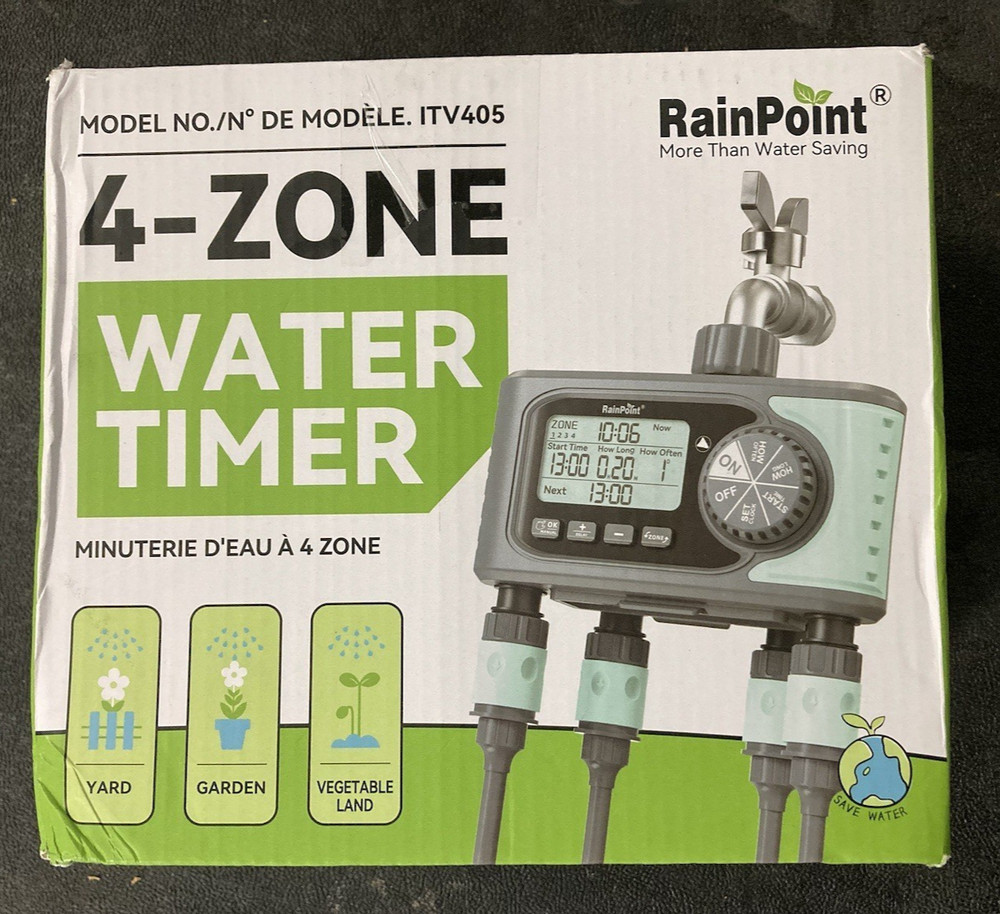 RainPoint 4-Zone Digital Water Timer Model ITV405