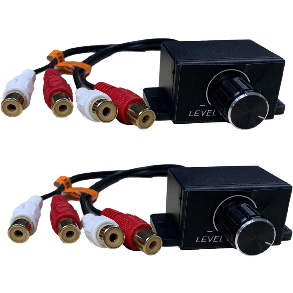 2x Universal Car Audio Amplifier RCA Level Controller Bass Volume Control Knobs