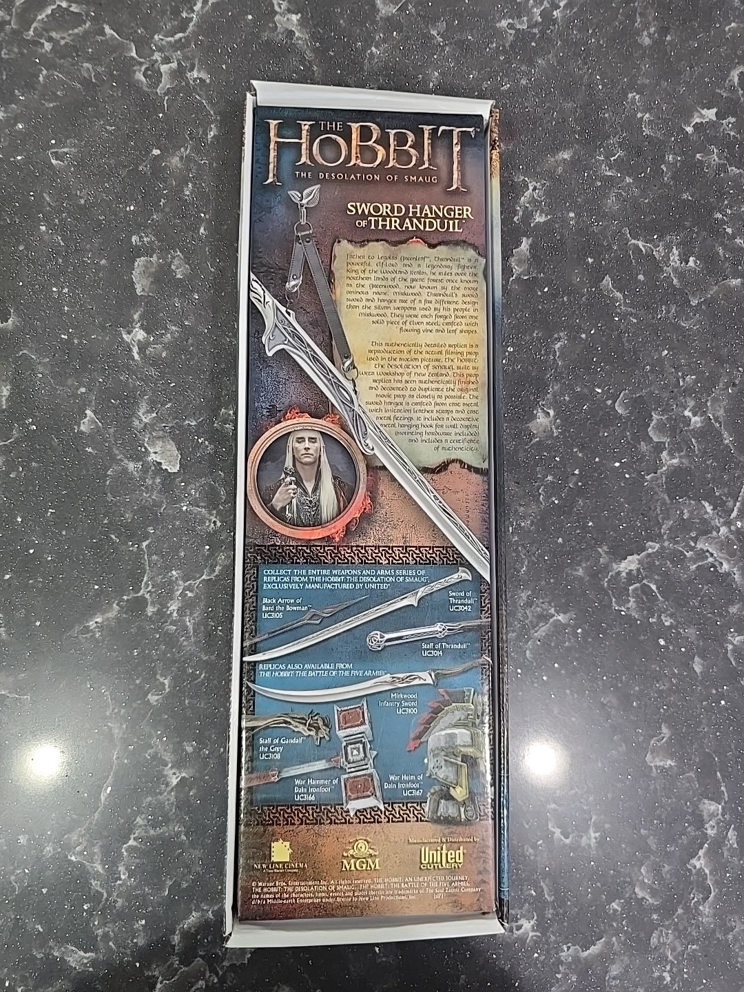 Hobbit Lord of the Rings United Cutlery Elven Sword Hanger of Thranduil (UC3168)