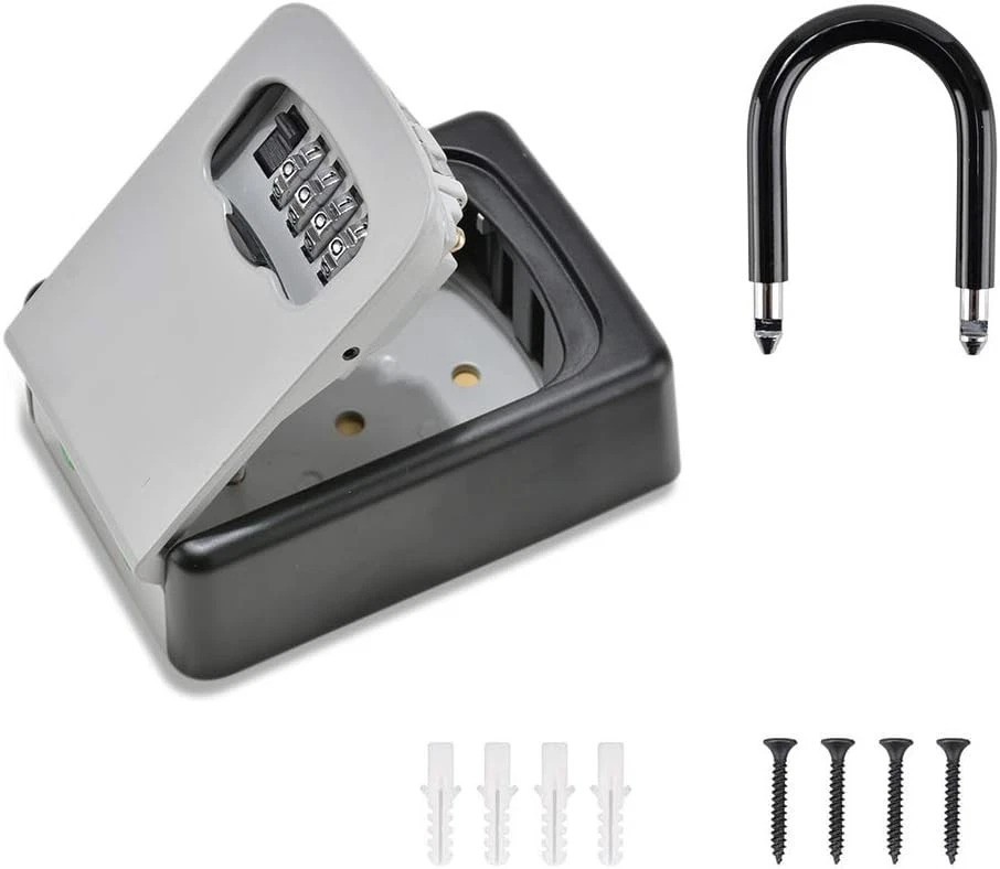 Portable Wall Mounted Lock Box - 5 Key Capacity