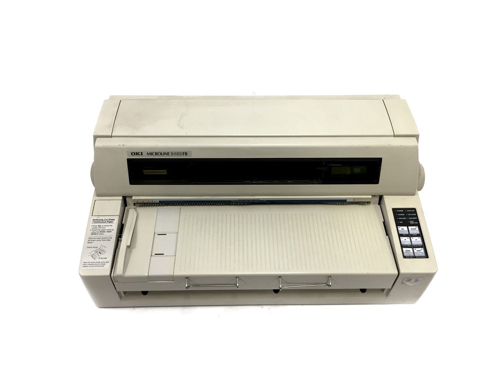 Okidata Oki Microline 8480FB USB Parallel Dot Matrix Impact Printer No Exit Tray