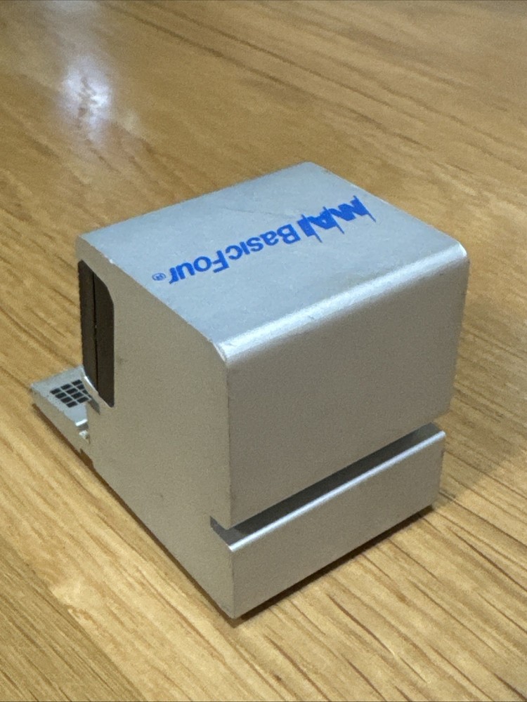 MAI/Basic Four Aluminum Computer Desk Clock (Untested) Vintage Advertising