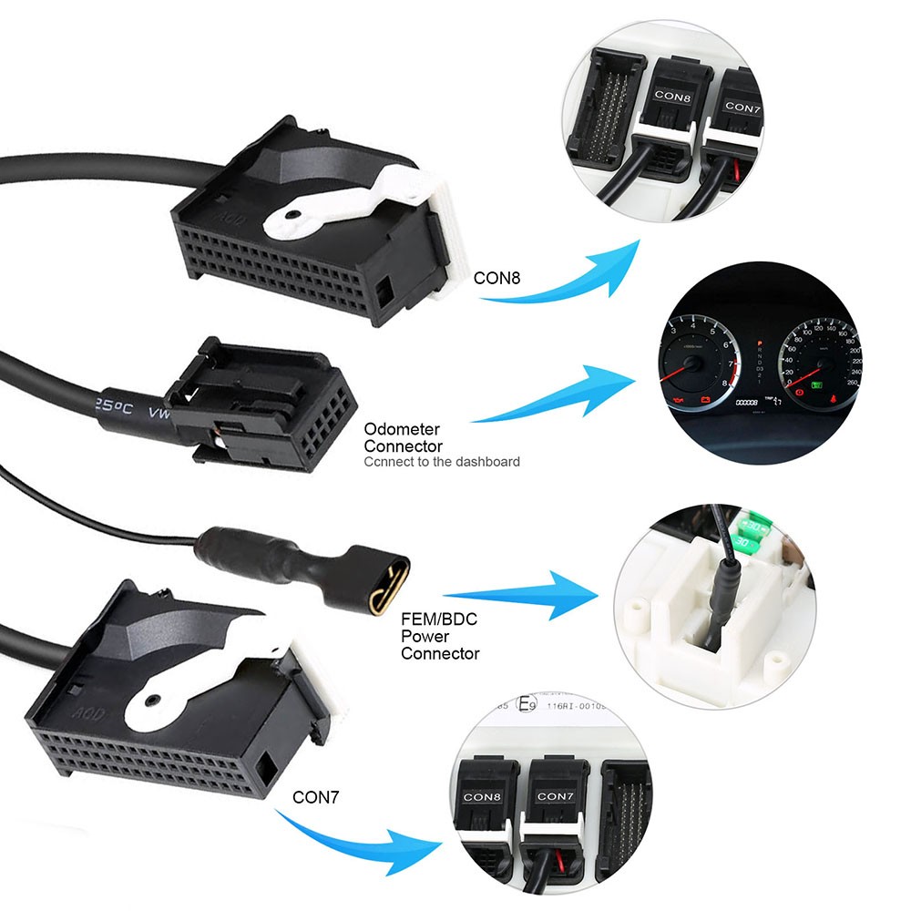GODIAG GT100 AUTO TOOLS OBD II Break Out Box E-C-U Connector with Test Platform