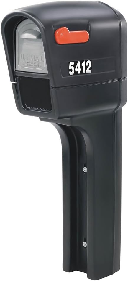 Step2 MailMaster Plus Mailbox & Post, Weather Resistant, Large Outdoor Black