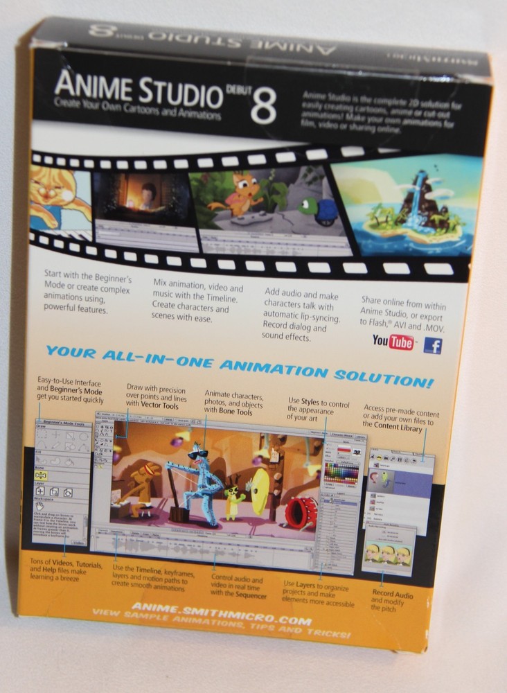 Anime Studio Debut 8 NEW Sealed Create Cartoons & Animations SmithMicro NEW