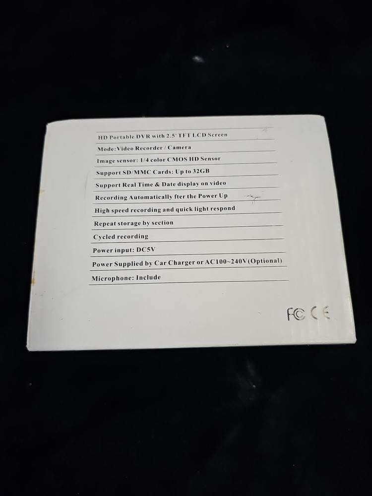 HD DVR HD Portable DVR With 2.5" TFT LCD Screen