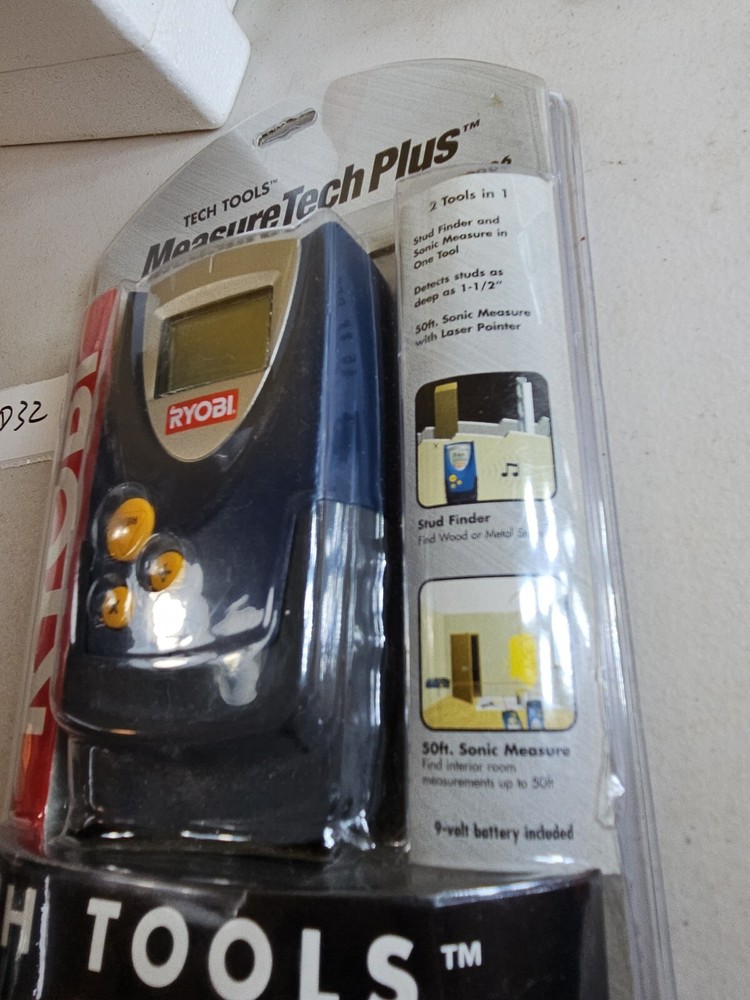 RYOBI EMTP006 Ultrasonic Measuring Device Stud Sensor Measure Tech Plus 9d32 New