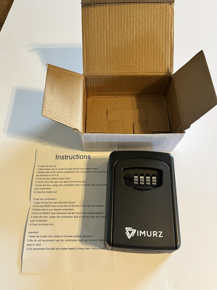 IMURZ Combination Safe StyleLock Box Wall Mounted Secure Lock