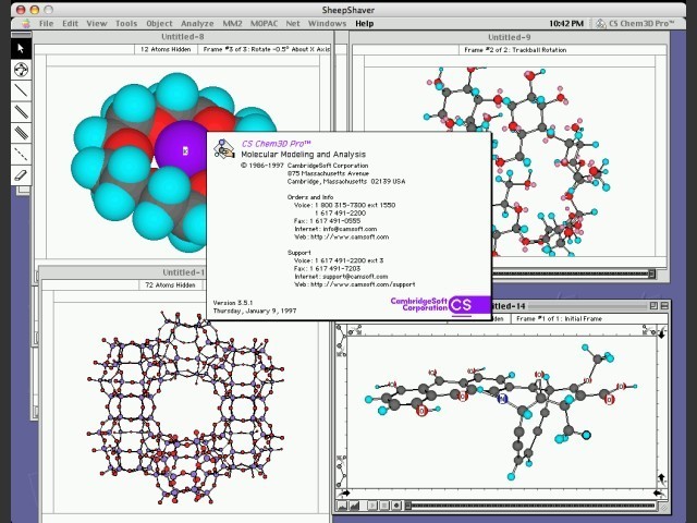 CambridgeSoft CS Chem3D Molecular Modeling Analysis Software CD