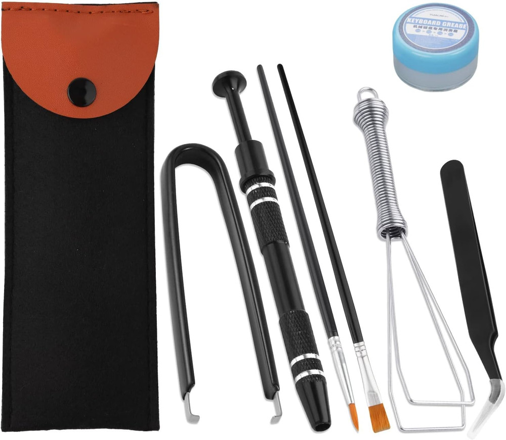 Keyboard Remover Tool Kit-7-Piece Set, Keycap Puller Include 5G Keyboard Lube, S
