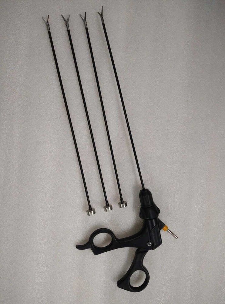 Laparoscopic Straight And Curved Scissors Forceps Surgical Instruments Set 5 Pc