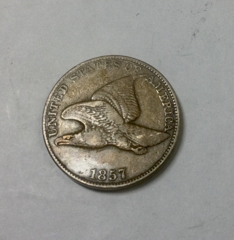 1857 Flying Eagle Cent Sharp Mid Grade Nice Colour Pleasing circulated Coin