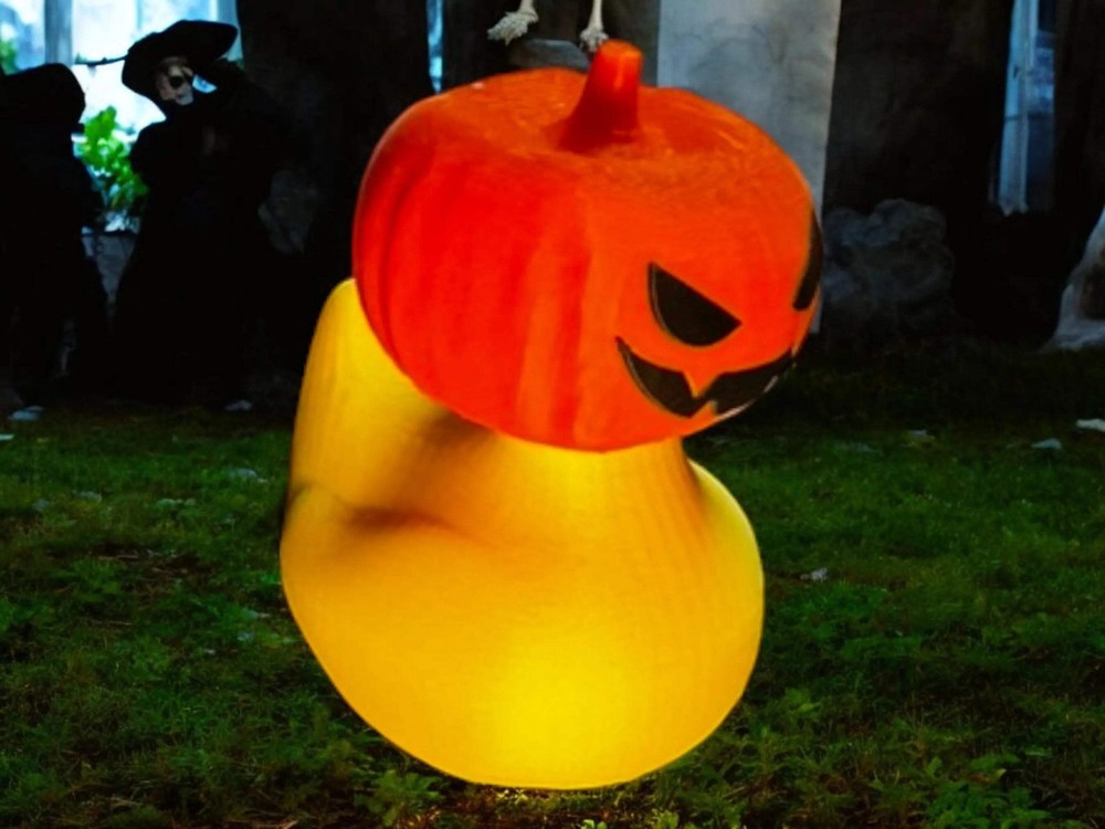 Jack-O-Lantern Duck - Fun Halloween Decor