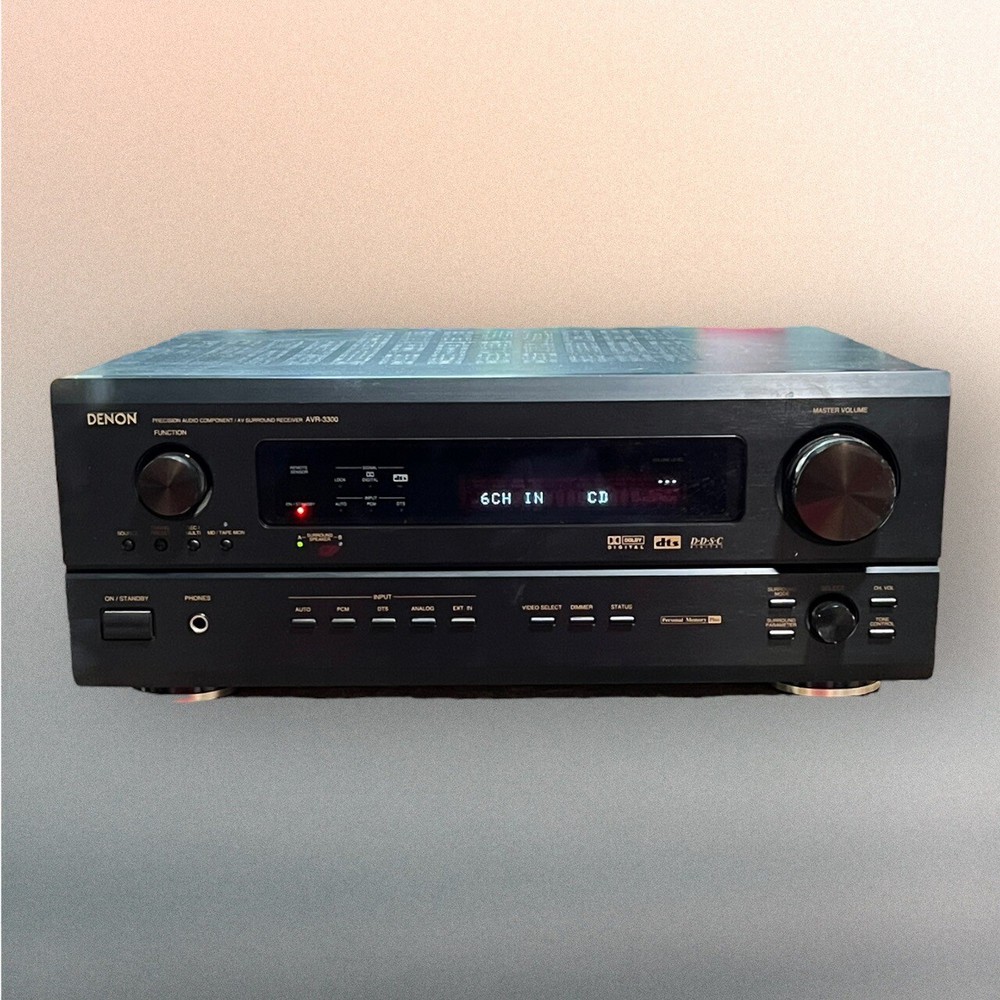 AV Receiver DENON AVR-3300 Precision Audio Component Tested. No Remote