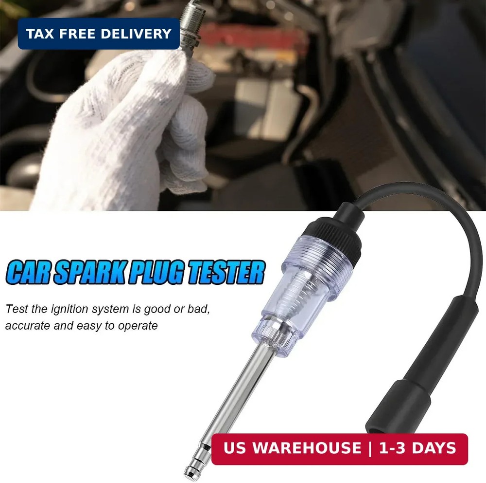 2PCS Car Inline Spark Plug Tester, Vehicles Straight Boot Engine Ignition Coil T
