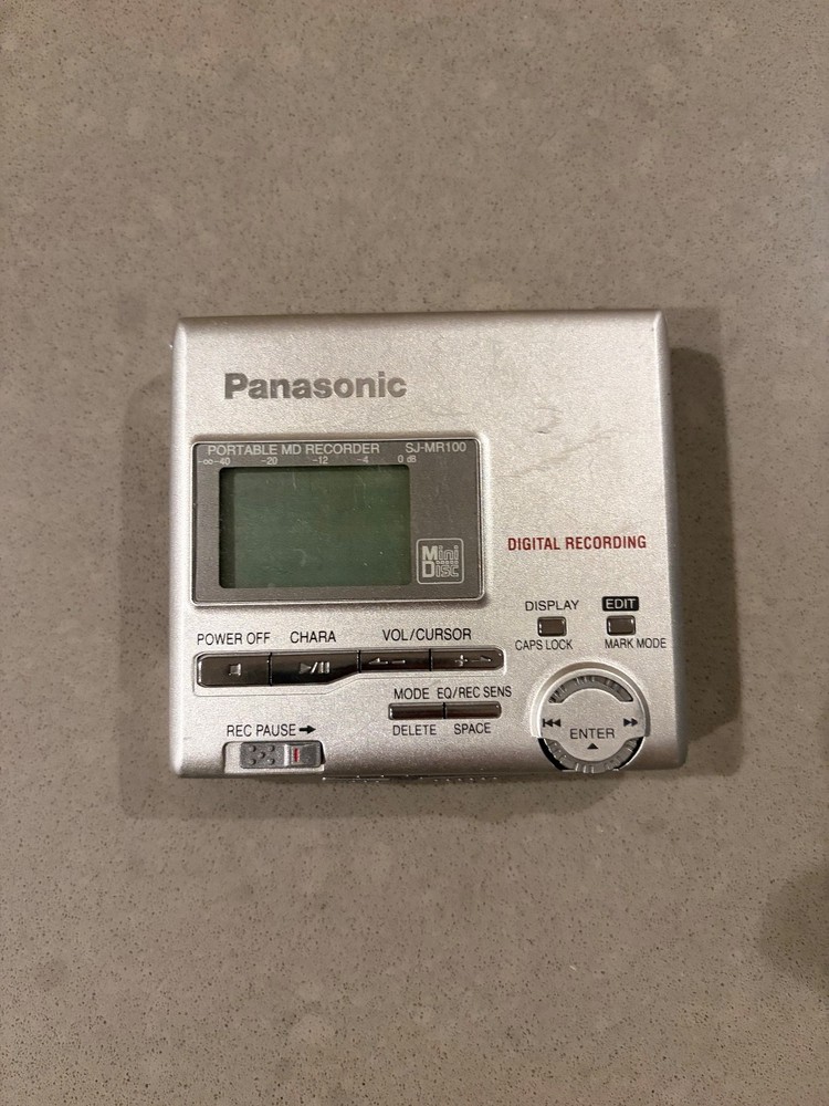 As-is Panasonic Sj-Mr100 Portable Md Recorder