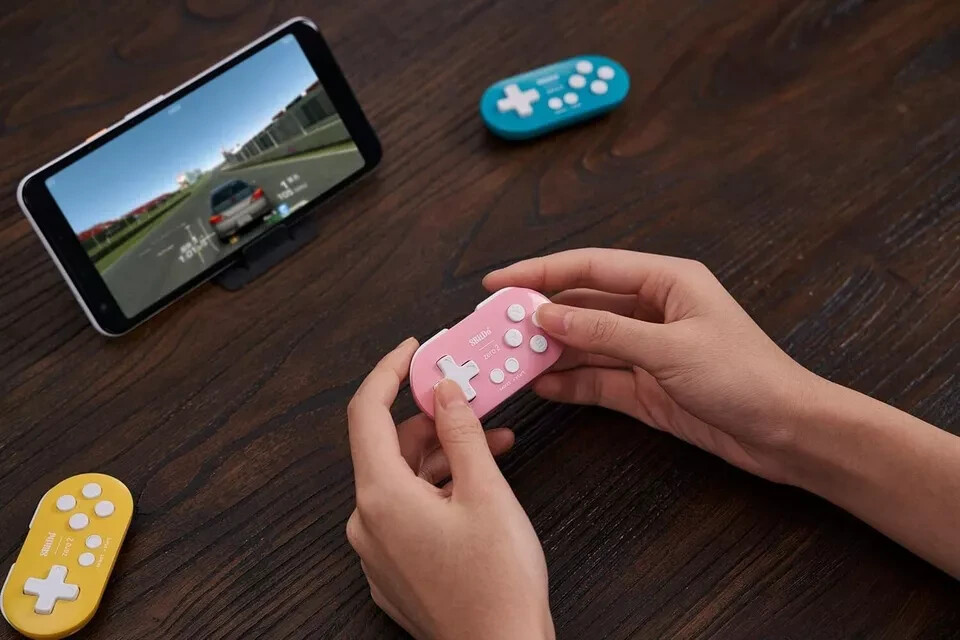 8BitDo Zero 2 Bluetooth Gamepad for Switch, PC, and Android (Pink)