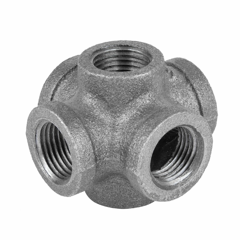 3/8 in. Black 6-Way Fitting