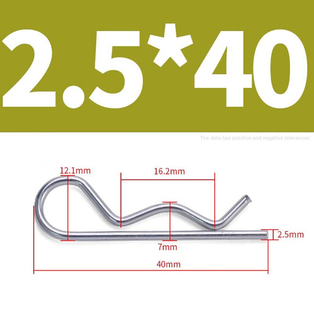 1mm-7mm R Clips for Securing Zinc Plated Clevis Pins Retaining Split Beta Pins