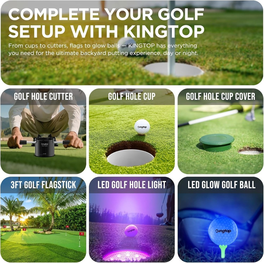 Foldable Golf Hole Cups with Drainage - Perfect for Practice Greens - 2 Count