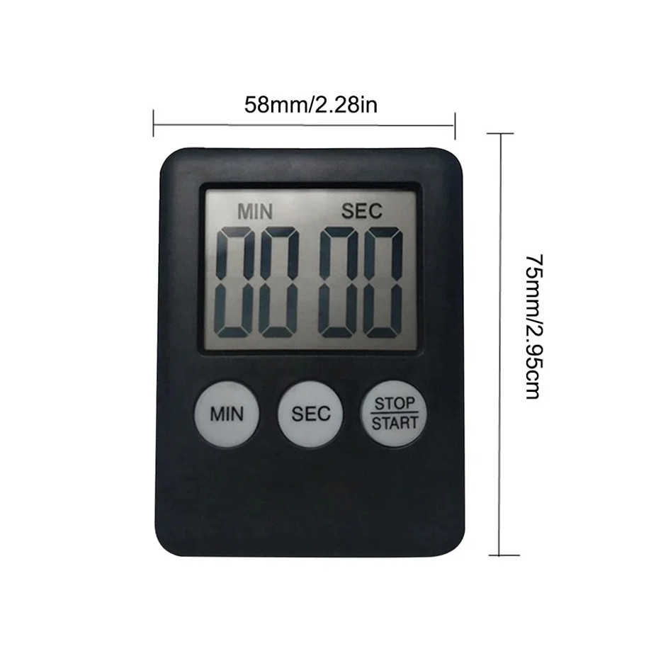 Mini Digital Kitchen Timer Multifunction Stopwatch LCD for Cooking & Sports