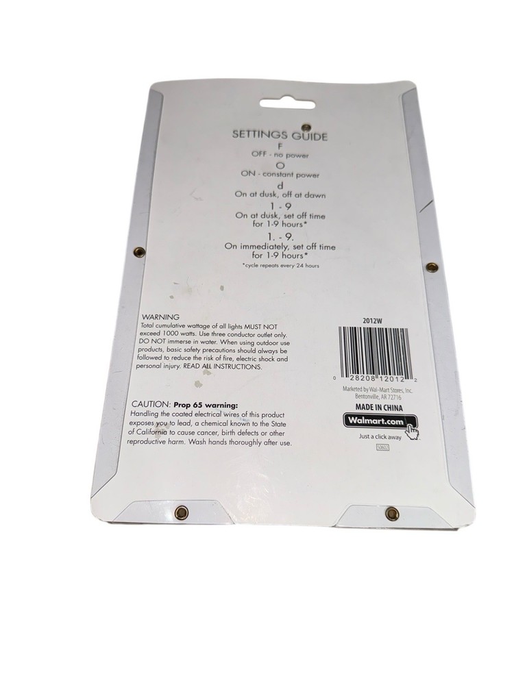 New Photocell Digital Timer Holiday Time