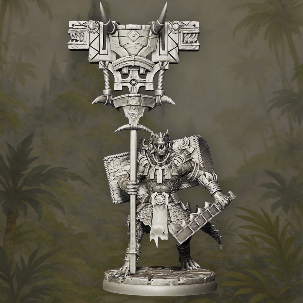 Lizardman Command Group 28mm fantasy