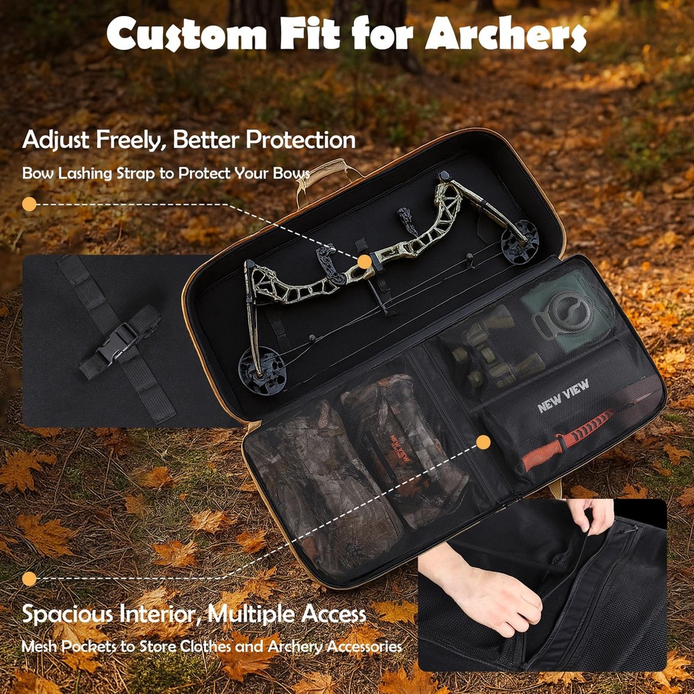 VIEW Bow Case - Protects Your Compound Bow - Features Large Compartment, Soft Pa