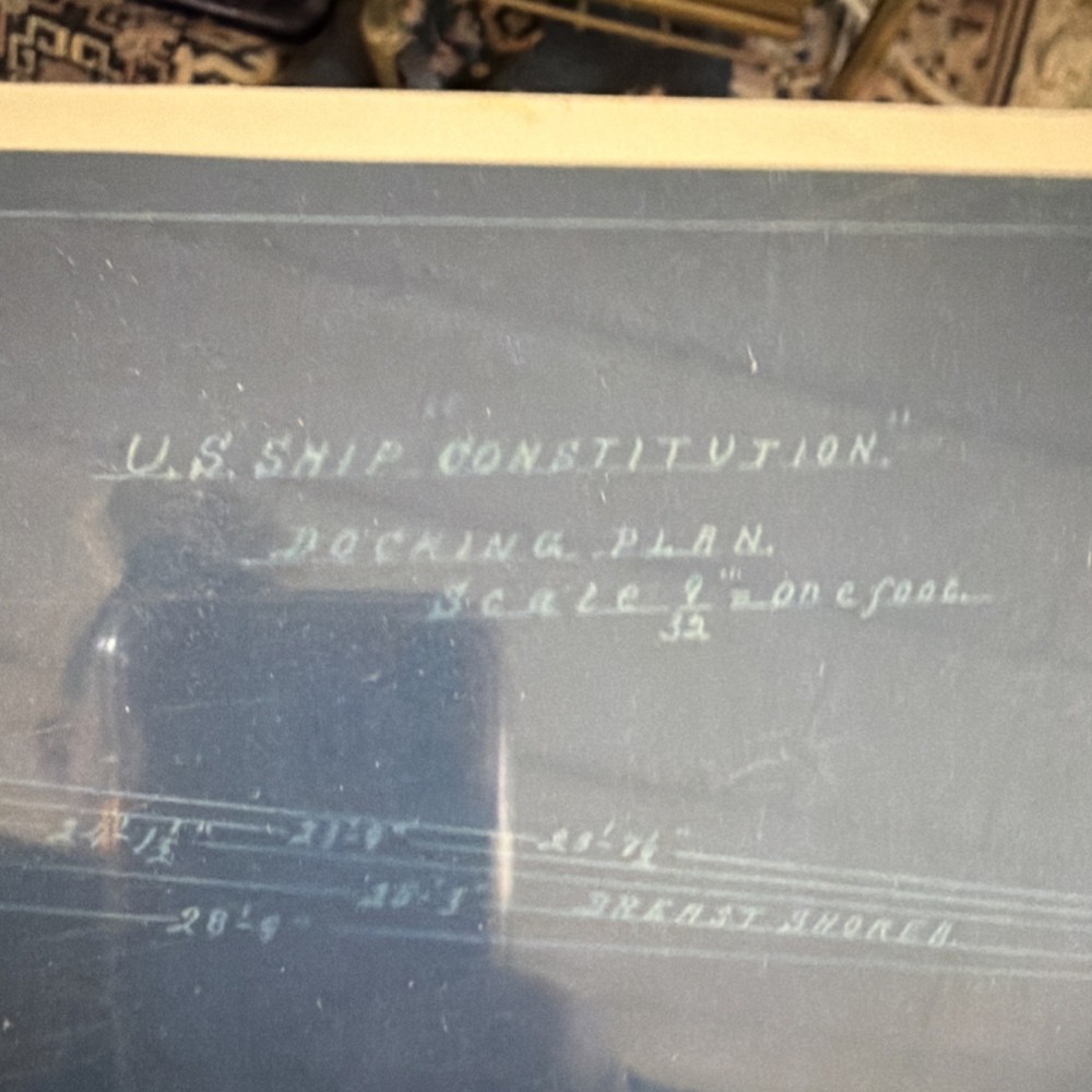 U.S. Ship Constitution Docking Plan Blueprint Scale 1/2" = 1 Foot